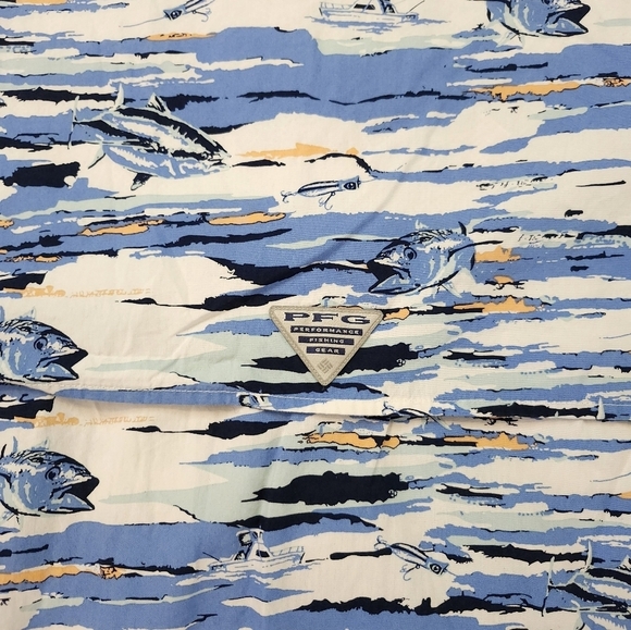 Columbia PFG Mens Button Down Shirt Size 5XL Blue Fishing - Picture 7 of 8